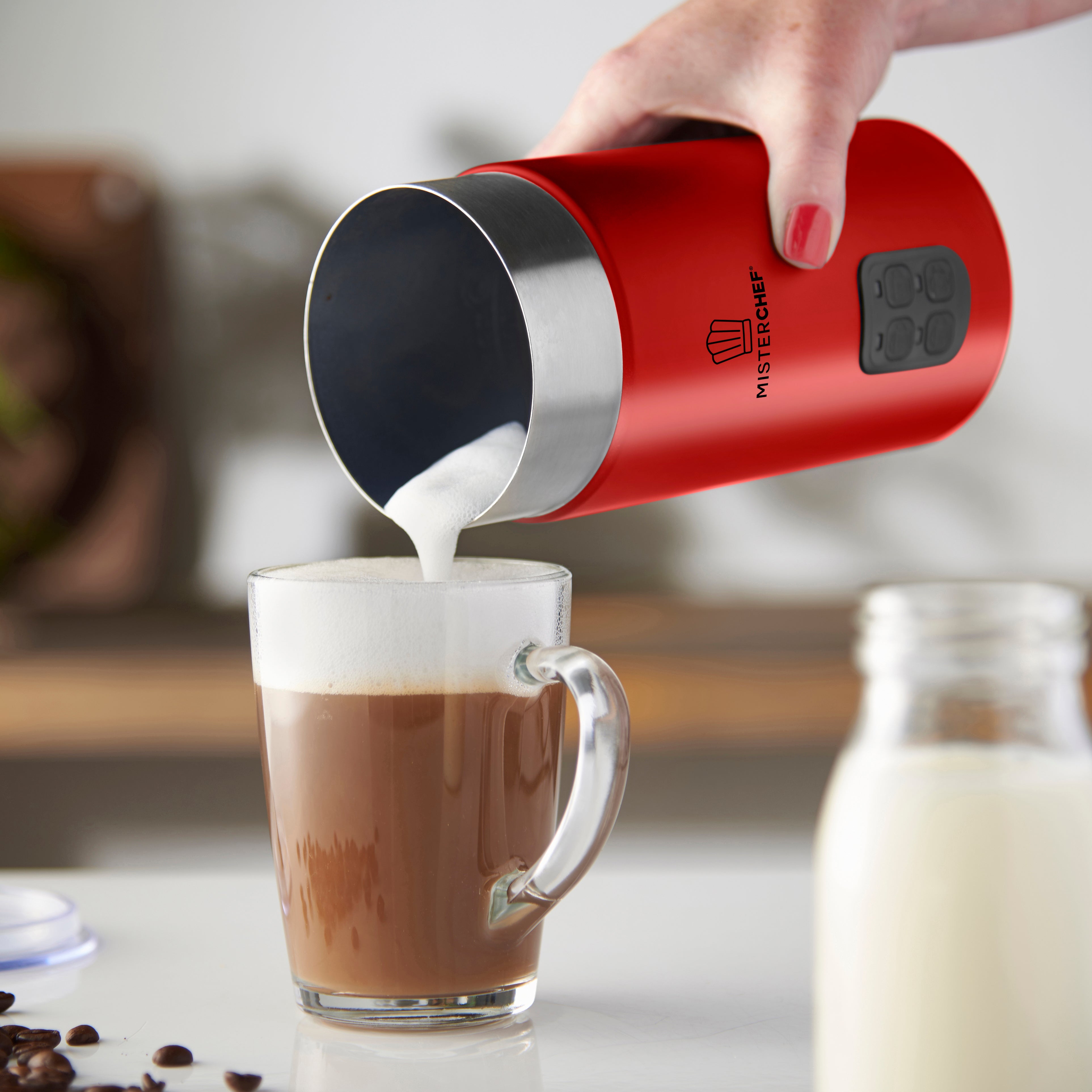 Image of MisterChef 550W Electric Milk Frother and Warmer
