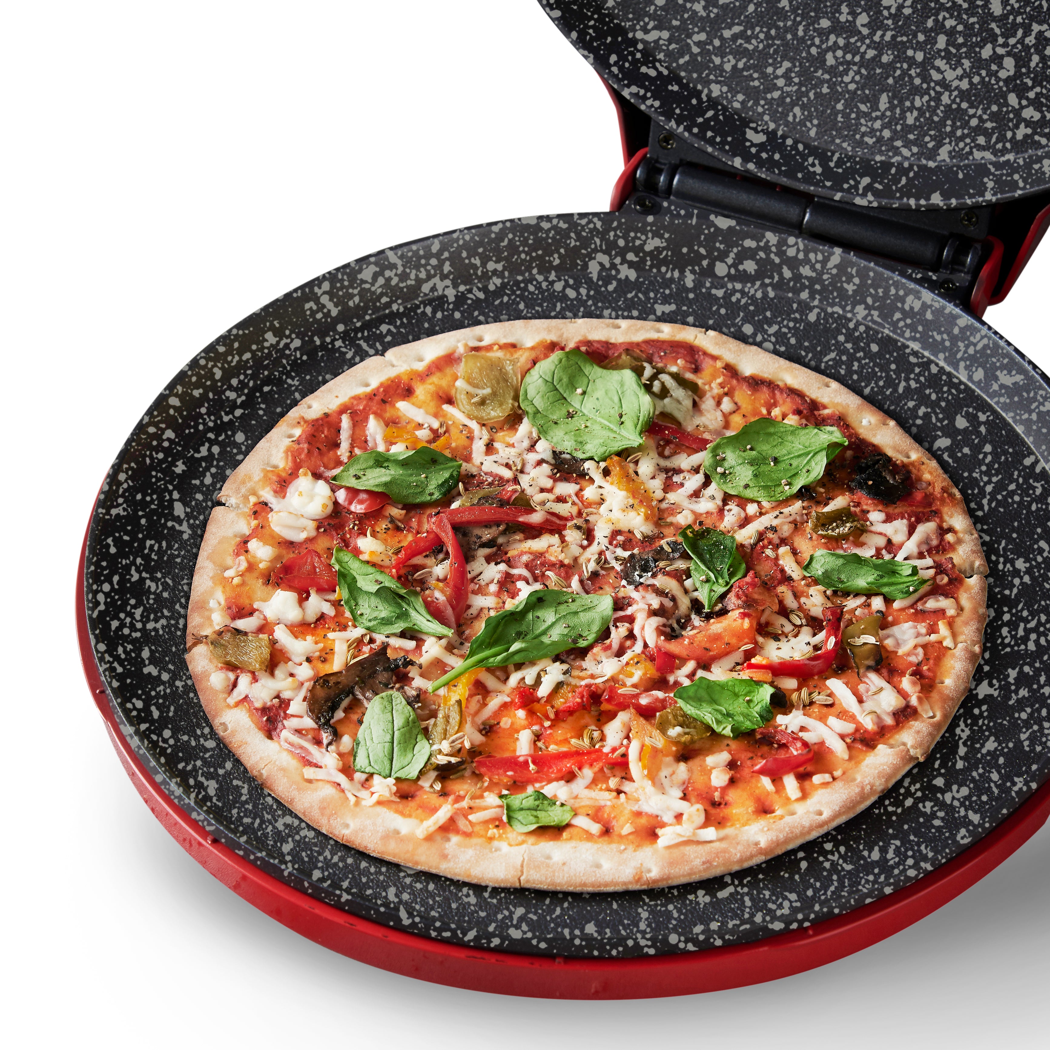 Image of MisterChef 30cm Ceramic Pizza Maker  - Red