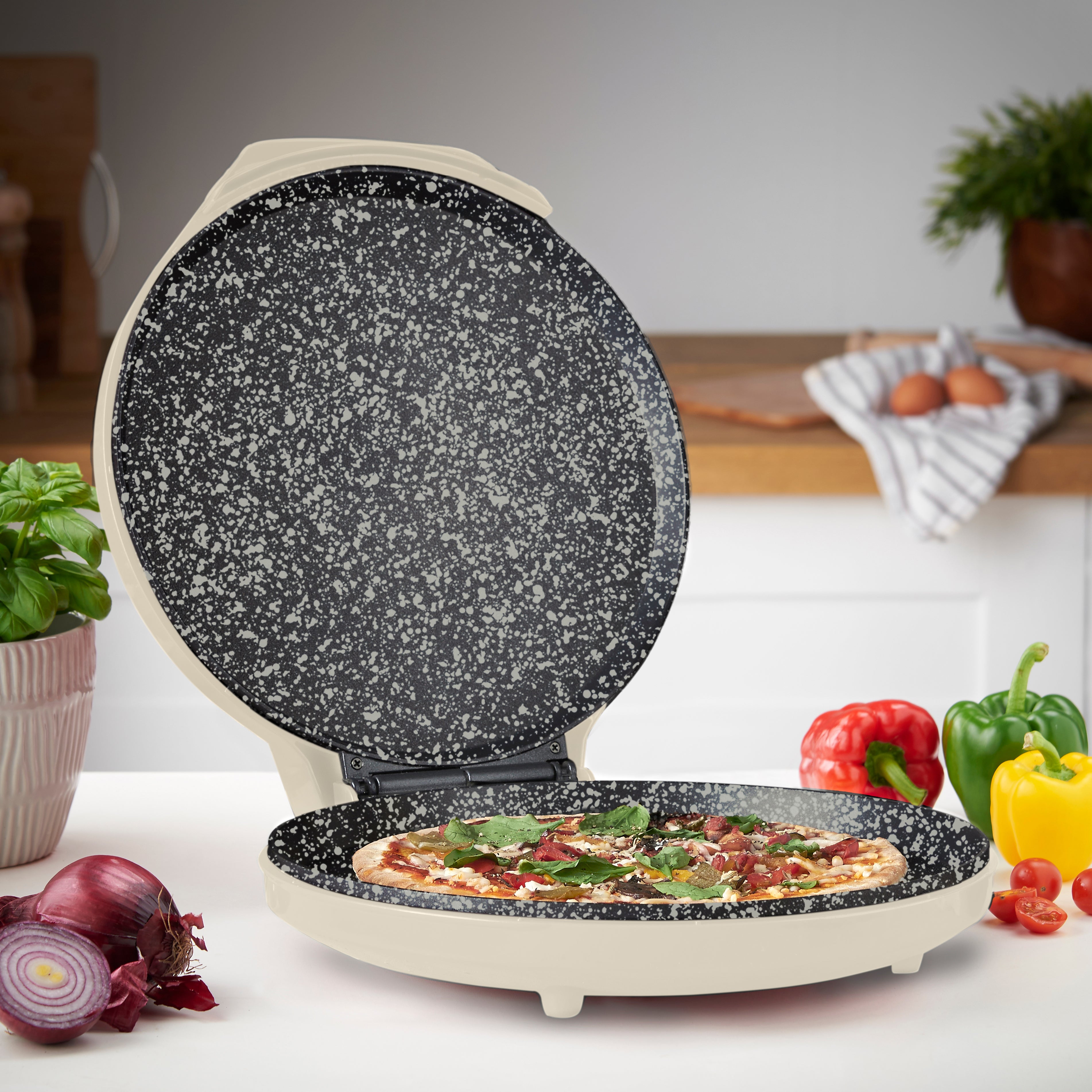 Image of MisterChef 30cm Ceramic Pizza Maker  - Cream
