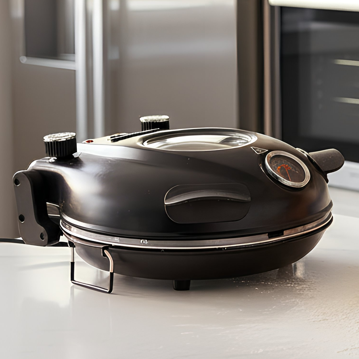 Image of MisterChef Electric Pizza Oven with 12” Ceramic Stone & Viewing Window