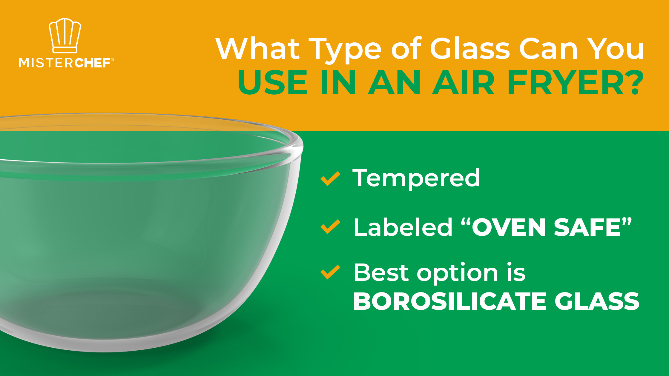 what type of glass can you use in an air fryer