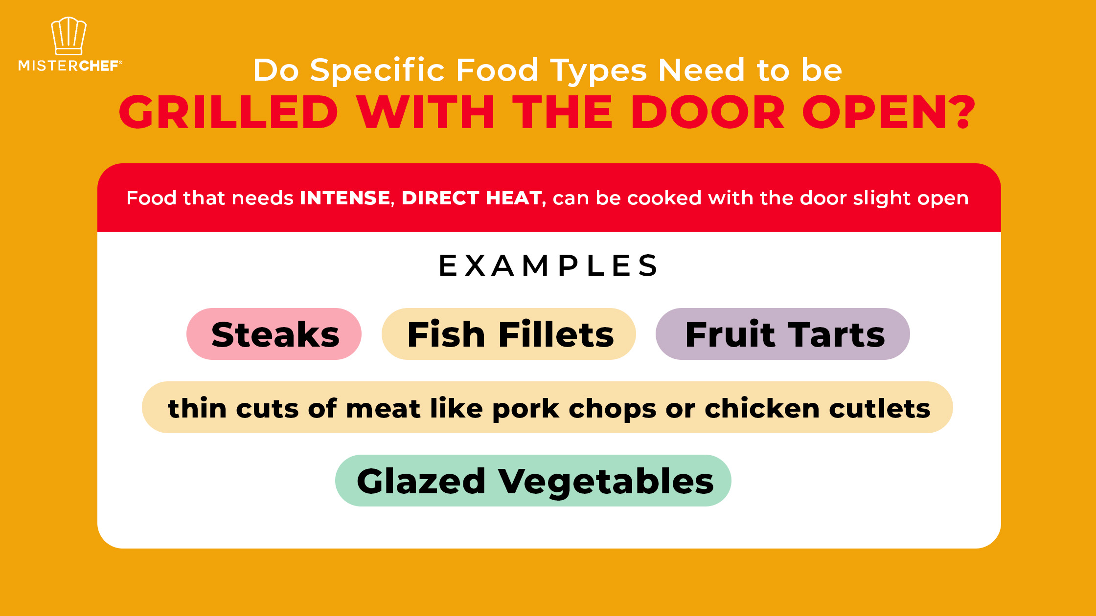 Do Specific food need to be grilled with door open