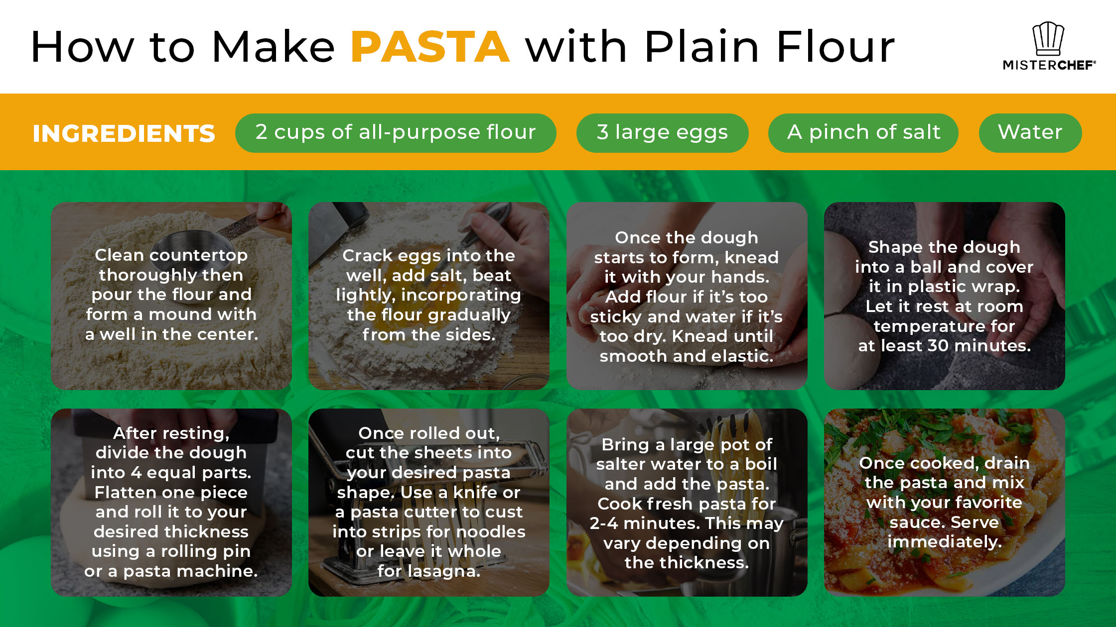 How to make pasta with flour