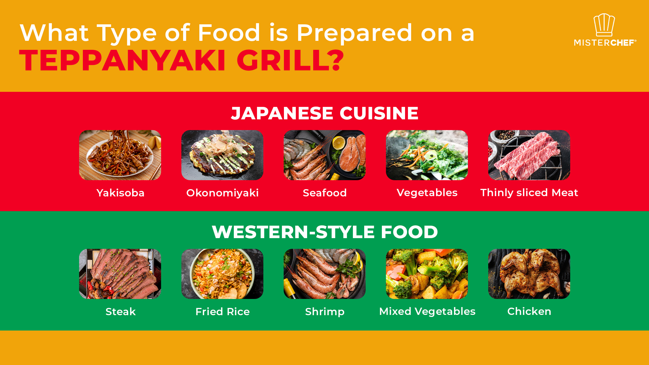 what type of food can you grill on a tepayanki grill